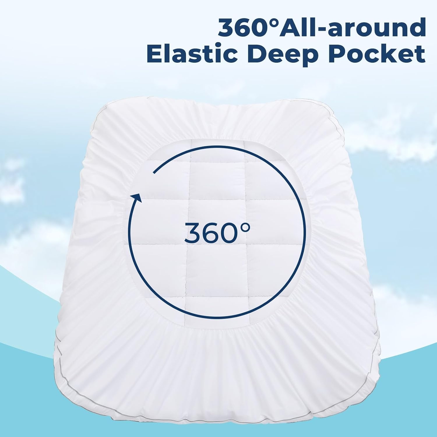 image:imageOLANLY 4 Inch DualLayer Mattress Topper Gel Memory Foam WhiteWhite