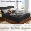 OLANLY 4 Inch Dual-Layer Mattress Topper, Gel Memory Foam, White(Black)