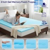 OLANLY 4 Inch Dual-Layer Mattress Topper, Gel Memory Foam, White(Gray)
