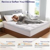 OLANLY 4 Inch Dual-Layer Mattress Topper, Gel Memory Foam, White(White)