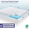 OLANLY 4 Inch Dual-Layer Mattress Topper, Gel Memory Foam, White(White)