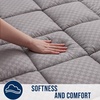 OLANLY King Quilted Fitted Mattress Pad – Soft Pillow Top Mattress Topper, Down Alternative Fill, Cooling Comfort Breathable Mattress Cover, Machine Washable Deep Pocket Mattress Protector, White(Light Grey)