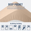 OLANLY King Quilted Fitted Mattress Pad – Soft Pillow Top Mattress Topper, Down Alternative Fill, Cooling Comfort Breathable Mattress Cover, Machine Washable Deep Pocket Mattress Protector, White(Beige)