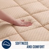 OLANLY King Quilted Fitted Mattress Pad – Soft Pillow Top Mattress Topper, Down Alternative Fill, Cooling Comfort Breathable Mattress Cover, Machine Washable Deep Pocket Mattress Protector, White(Beige)