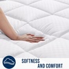 OLANLY King Quilted Fitted Mattress Pad – Soft Pillow Top Mattress Topper, Down Alternative Fill, Cooling Comfort Breathable Mattress Cover, Machine Washable Deep Pocket Mattress Protector, White(White)