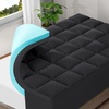 OLANLY 4 Inch Dual-Layer Mattress Topper, Gel Memory Foam, White(Black)
