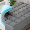 OLANLY 4 Inch Dual-Layer Mattress Topper, Gel Memory Foam, White(Gray)