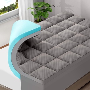 OLANLY 4 Inch Dual-Layer Mattress Topper, Gel Memory Foam, White(Light Grey)