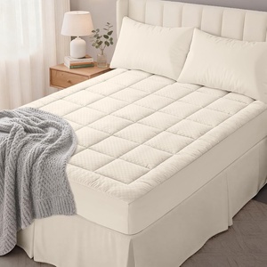 OLANLY King Quilted Fitted Mattress Pad – Soft Pillow Top Mattress Topper, Down Alternative Fill, Cooling Comfort Breathable Mattress Cover, Machine Washable Deep Pocket Mattress Protector, White(Ivory)